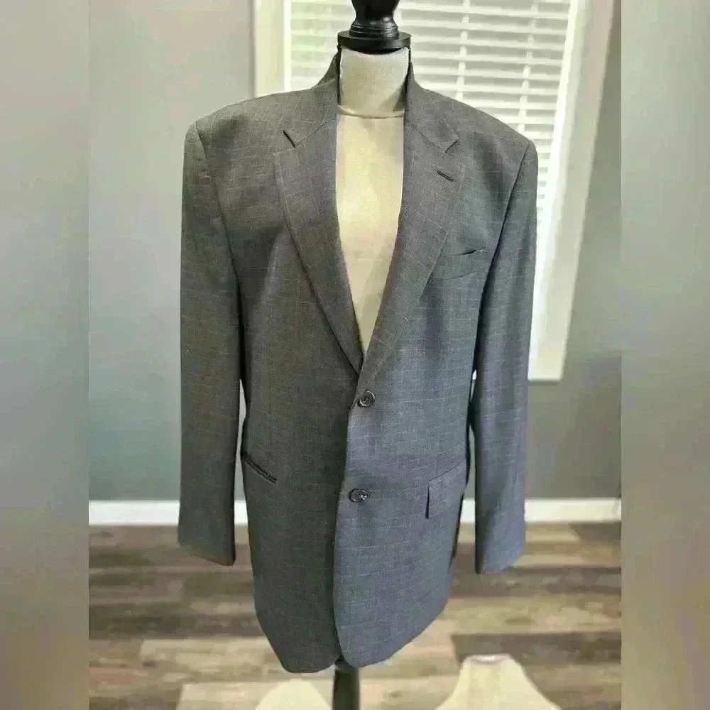 100% Wool Polo Ralph Ralph Lauren Woolmark Gray Mens Size 42R Jacket Blazer
